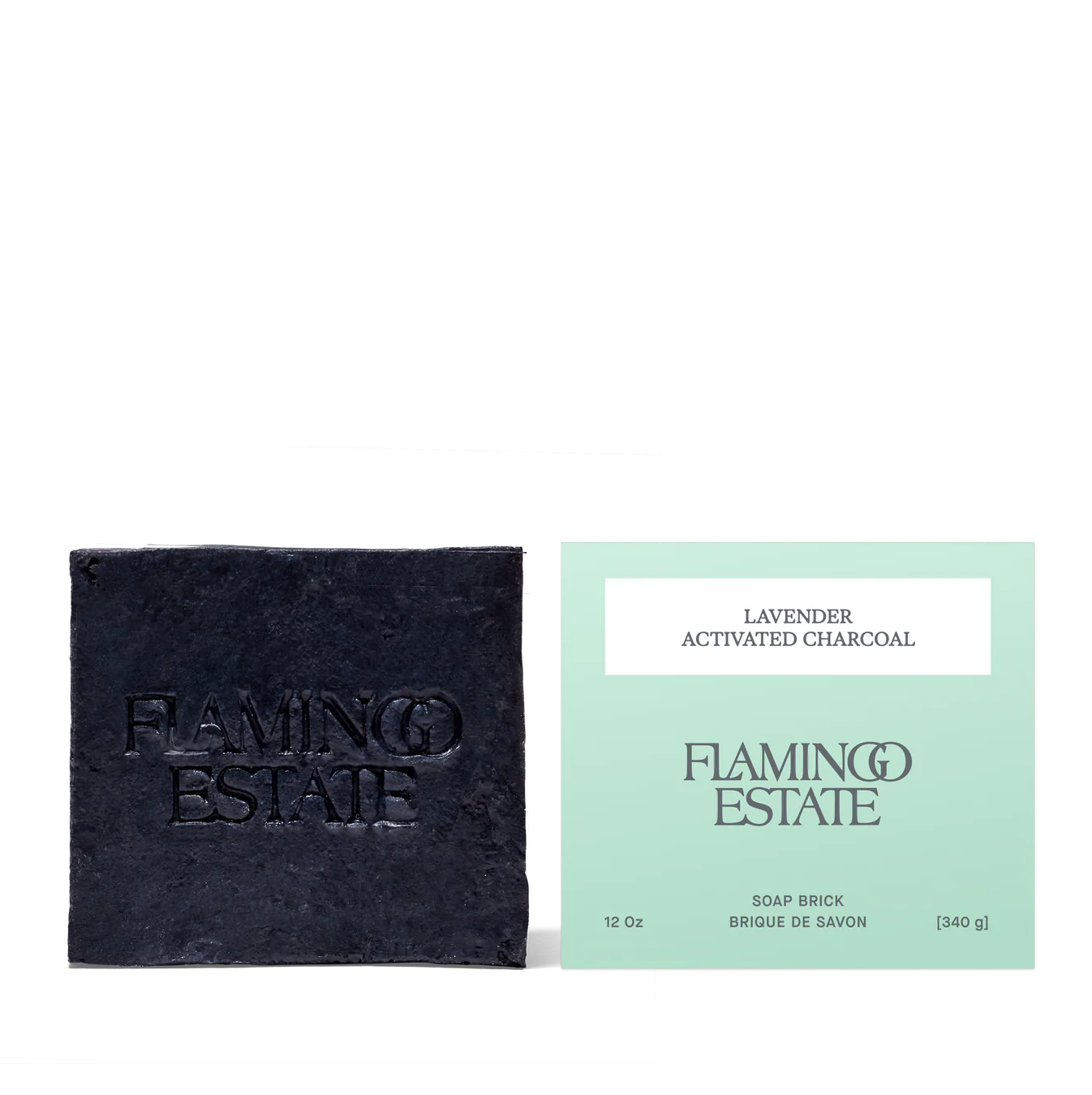 Flamingo Estate Lavender Activated Charcoal Soap Brick
