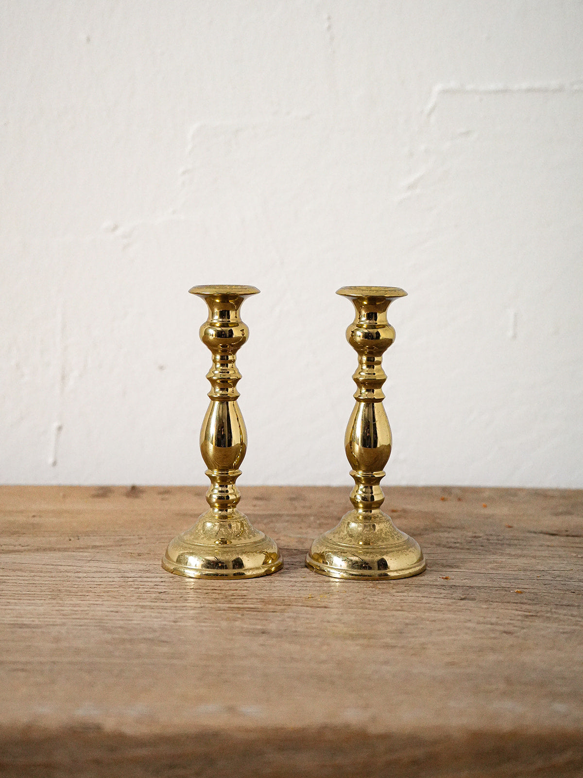 Pair of Brass Vintage Candlesticks