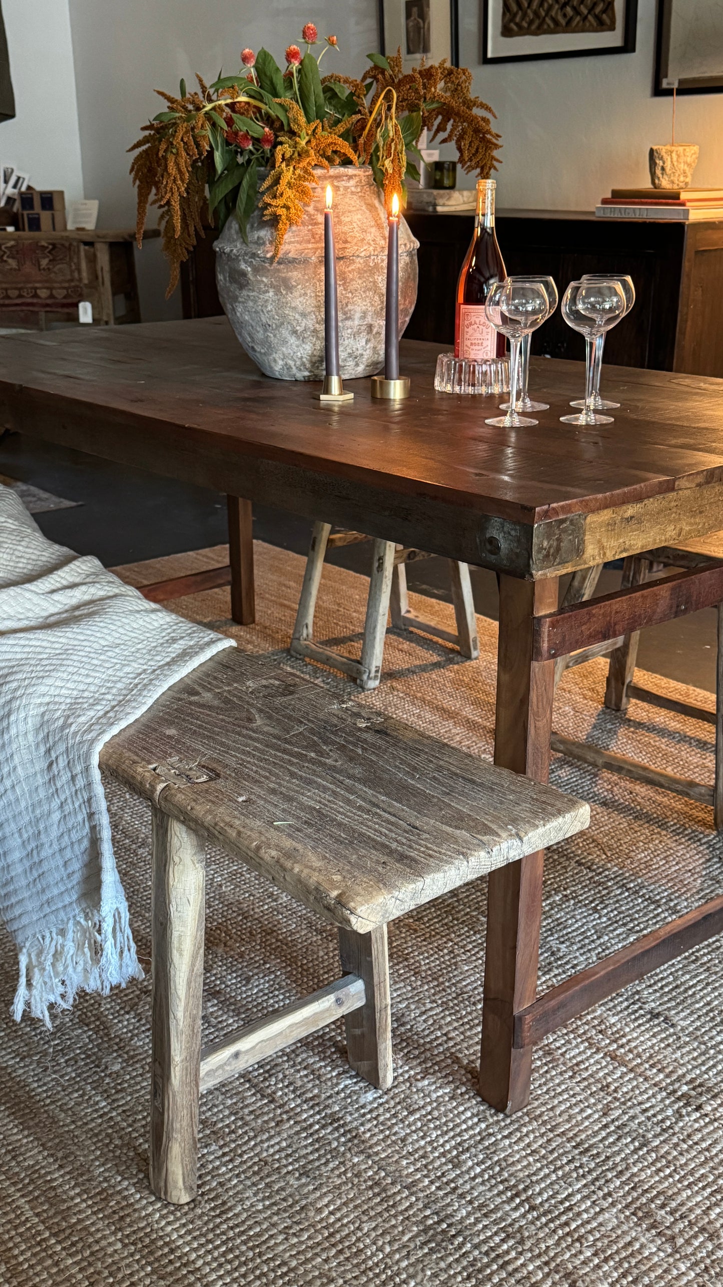 Reclaimed Folding Wood Table
