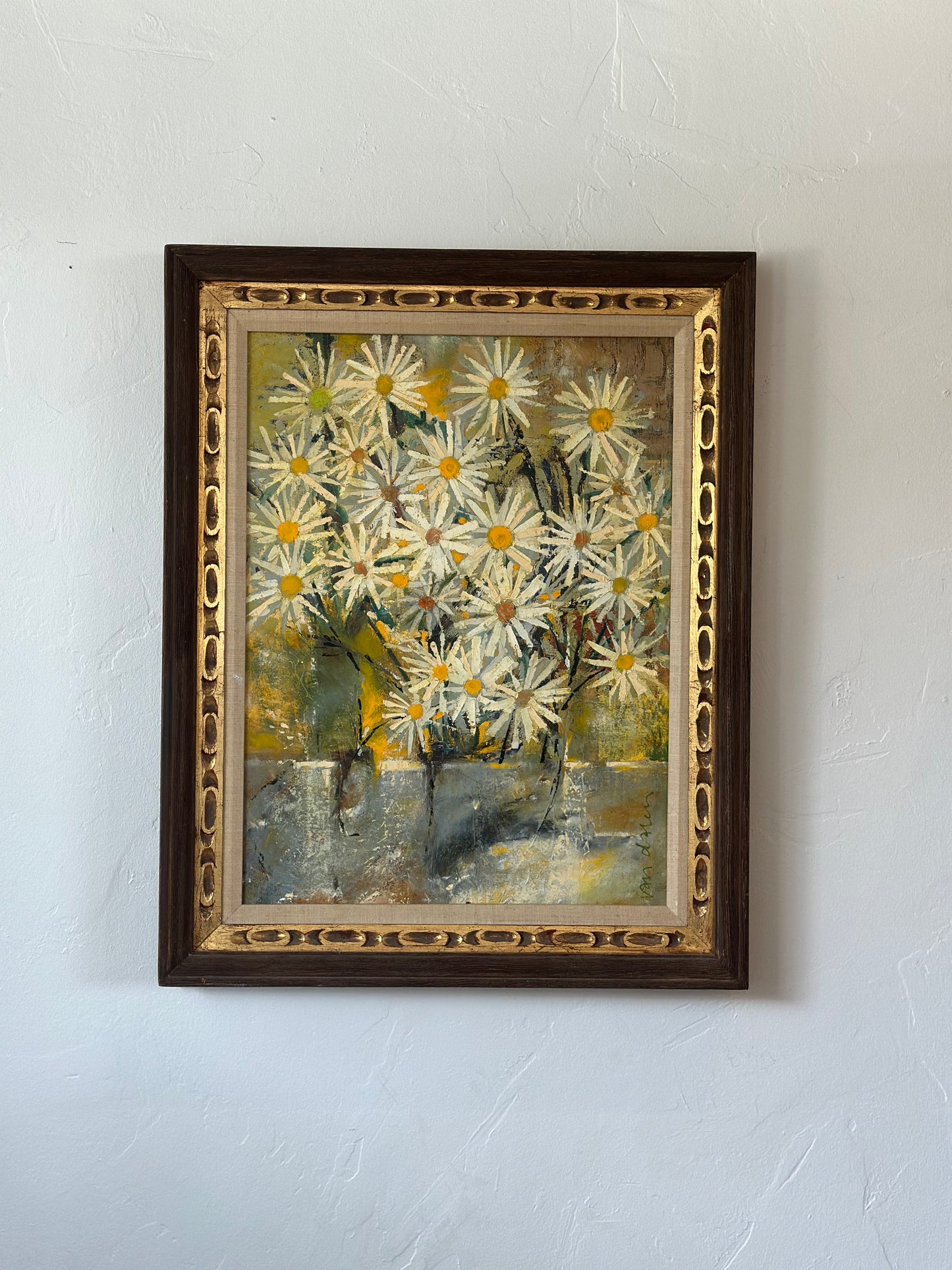 Vintage Floral Painting by Antoni Van Daren