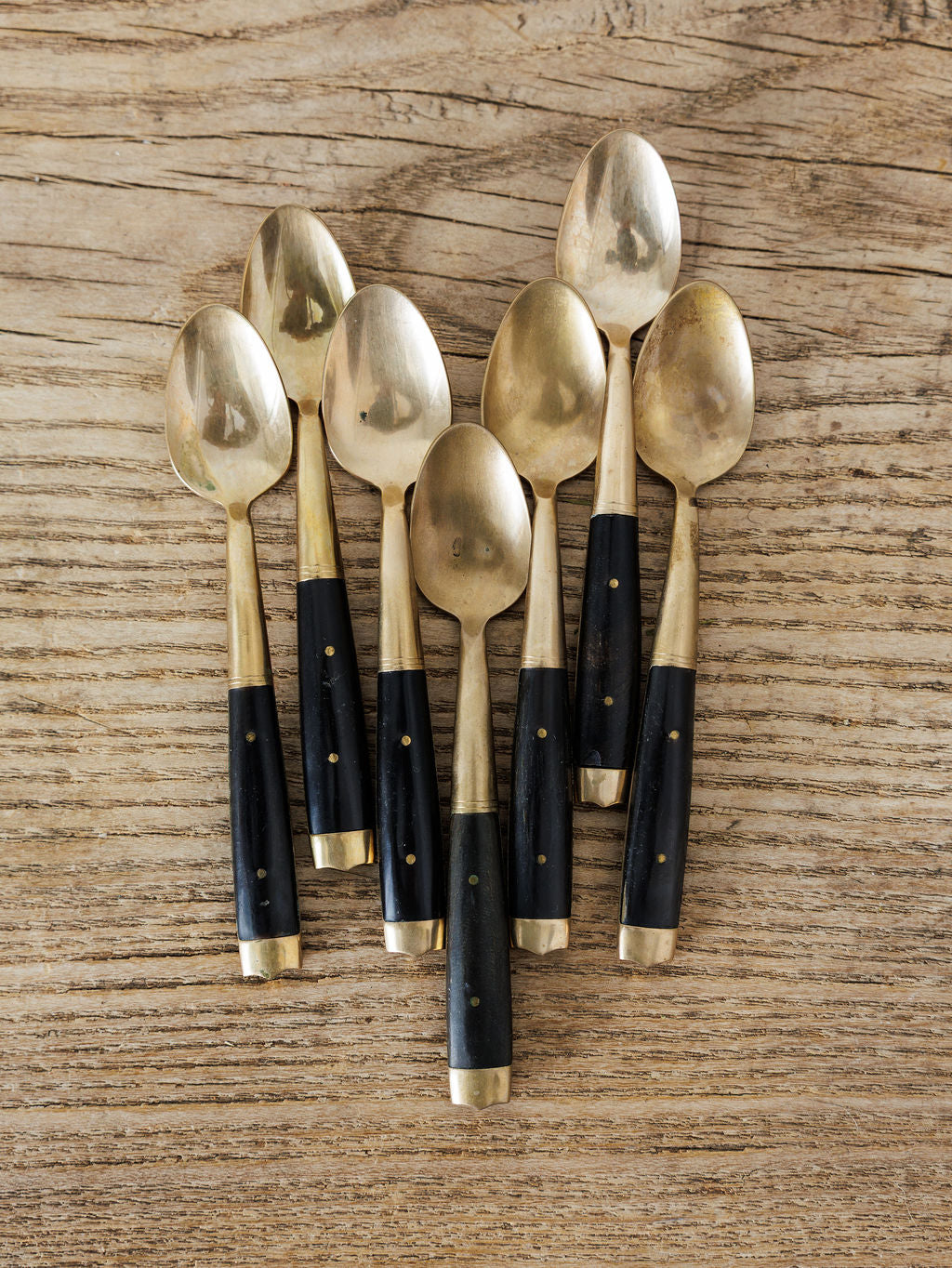 Brass Spoon with Black Inlay