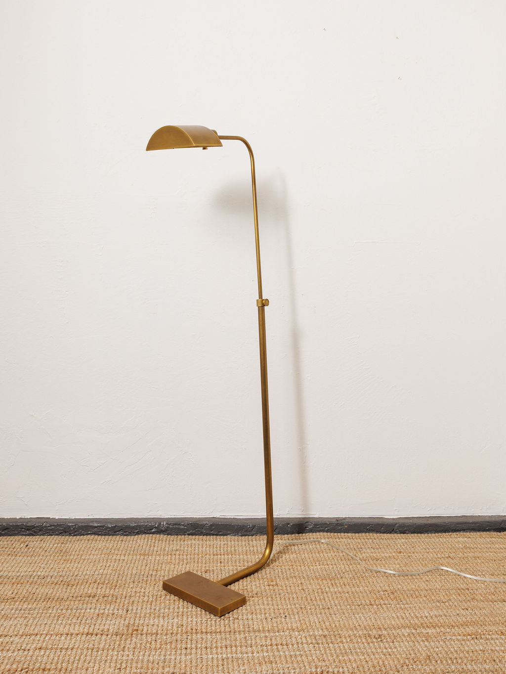 Brass Adjustable Library Floor Lamp