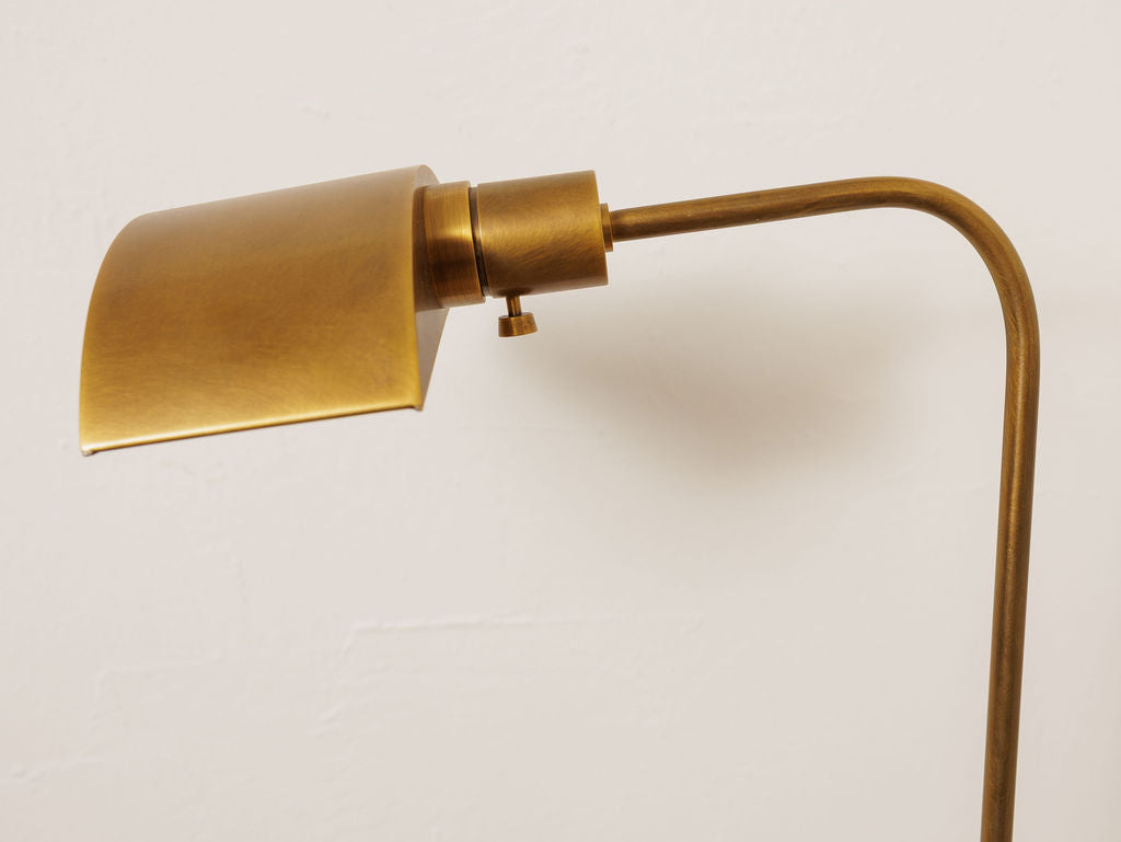 Brass Adjustable Library Floor Lamp