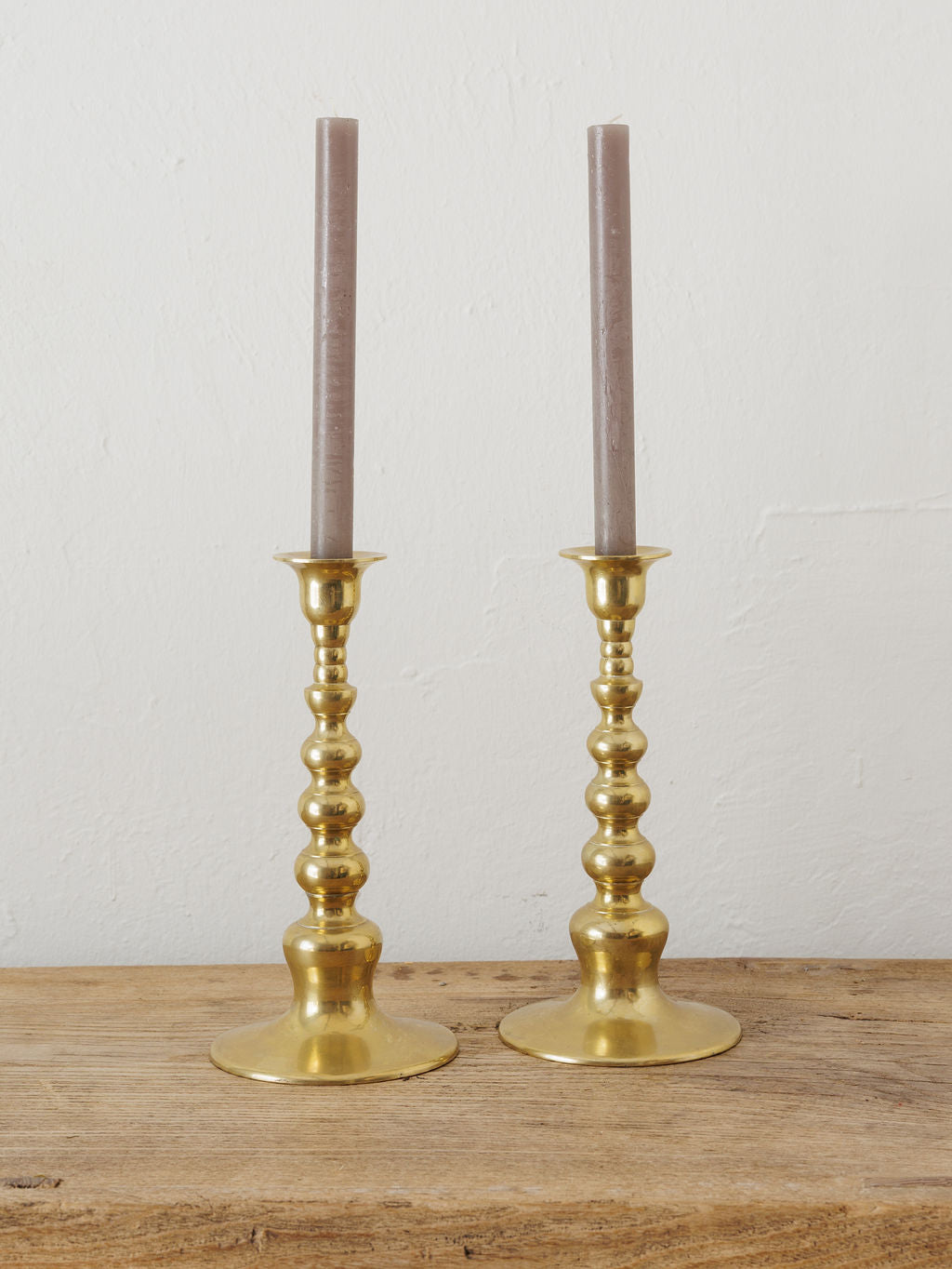 Pair of Large Brass Candlesticks