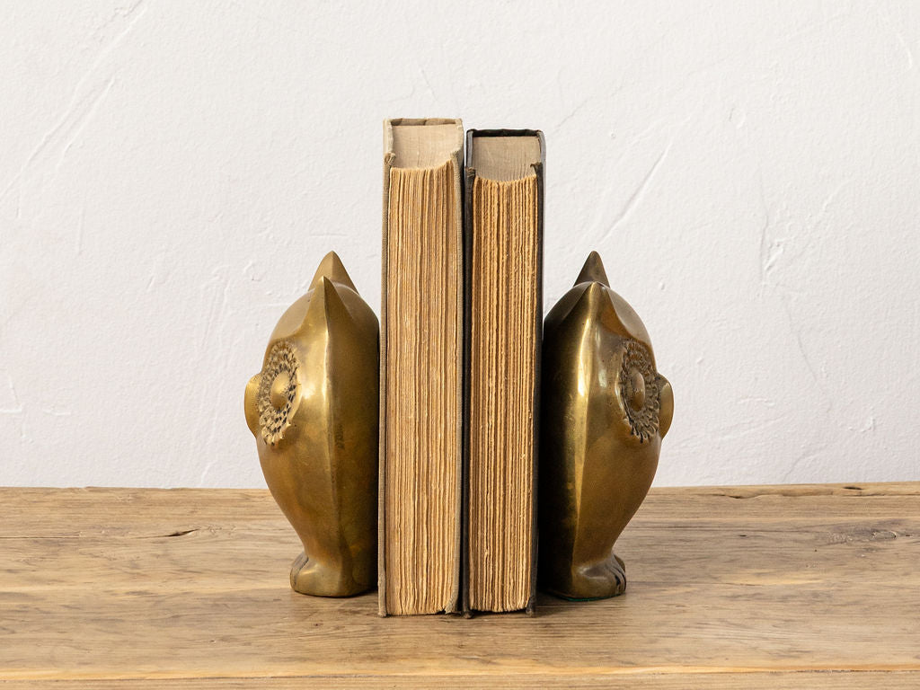 Brass Owl Bookends