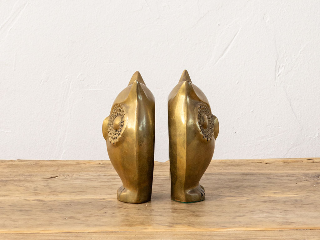 Brass Owl Bookends