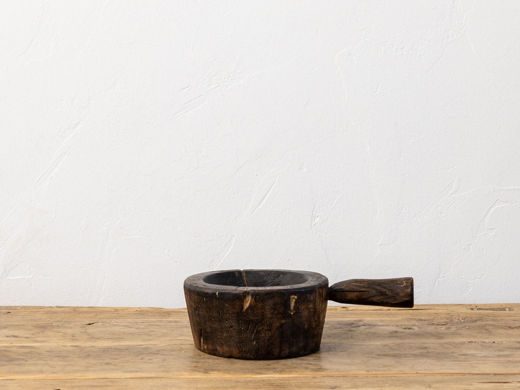 Primitive Wooden Mortar