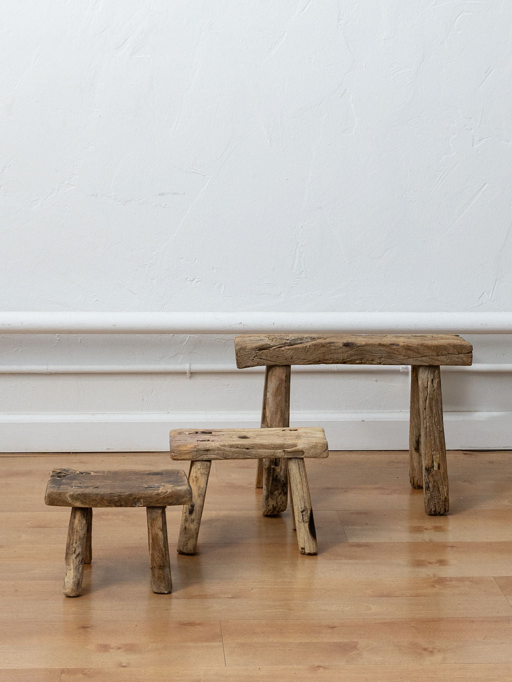 Vintage Reclaimed Small Elm Stool