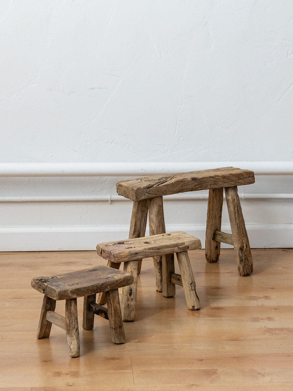 Vintage Reclaimed Small Elm Stool