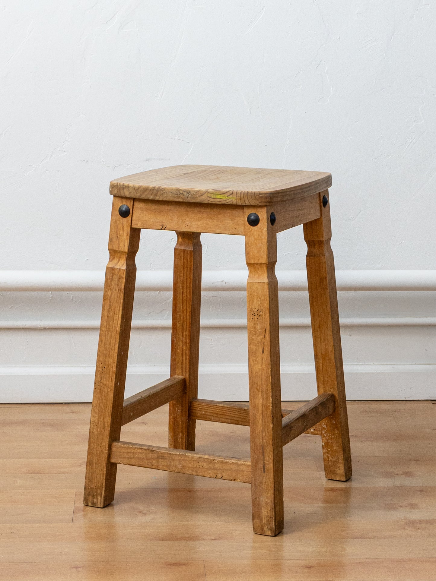 Pine Square Stool
