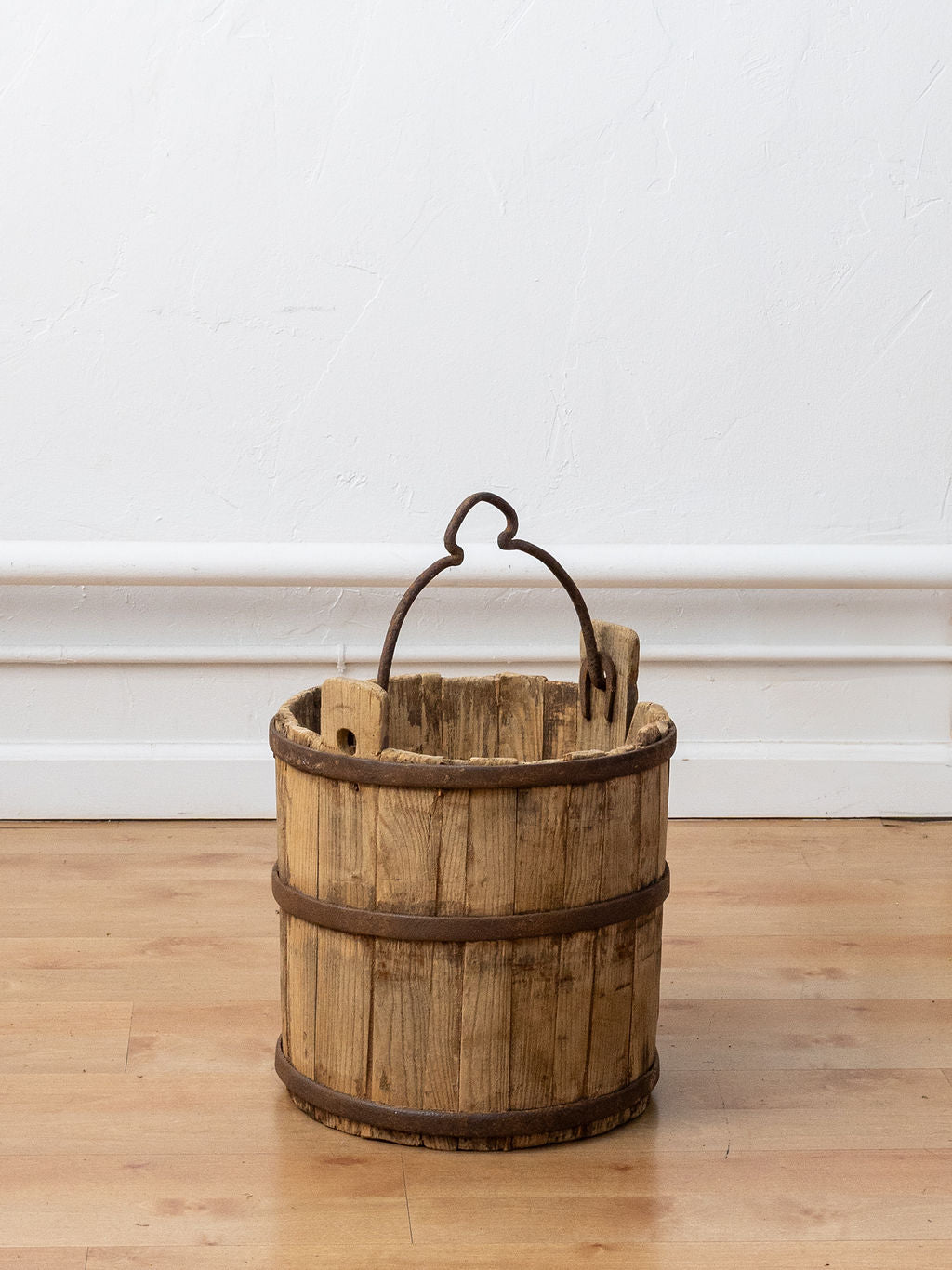 Antique Wooden Water Bucket