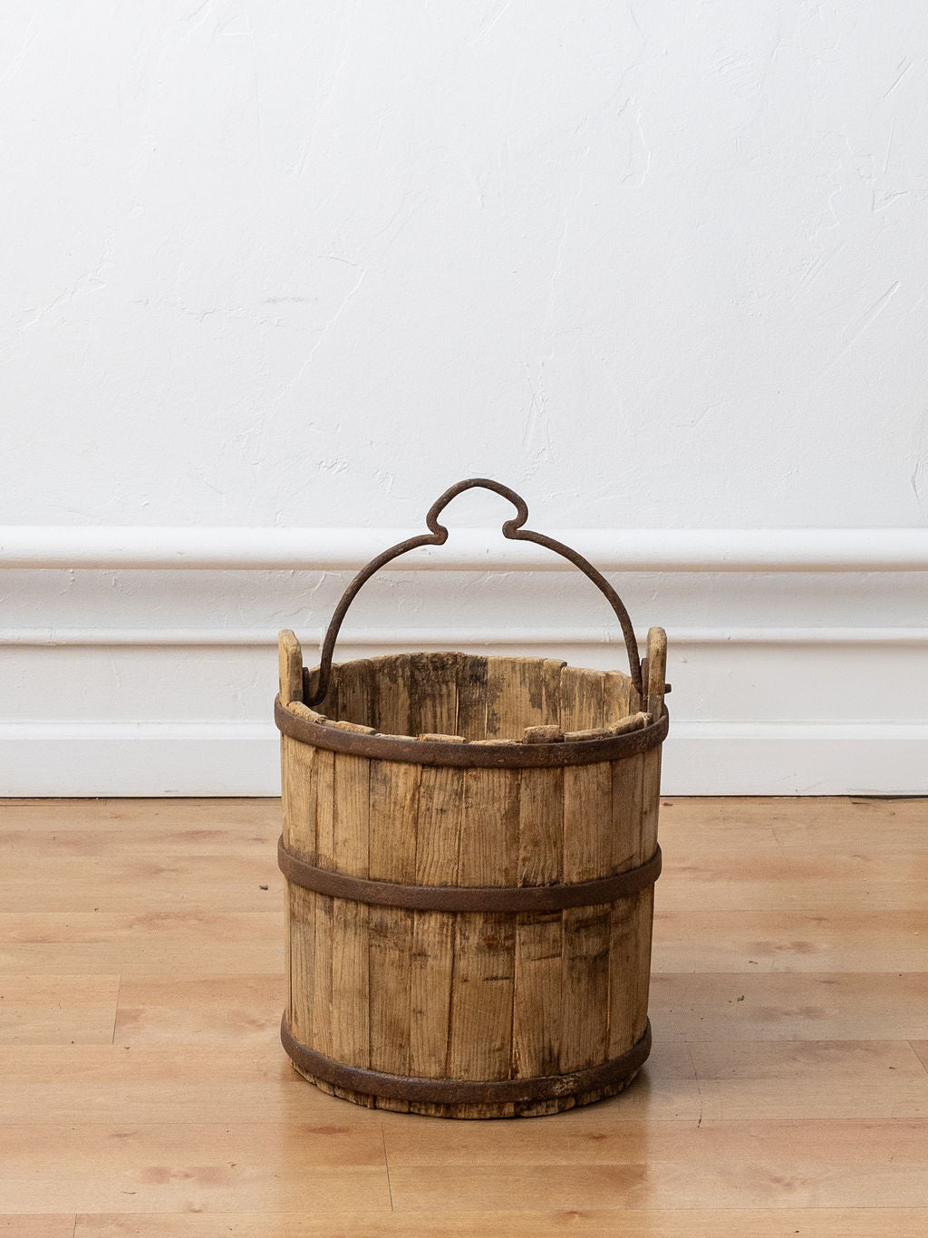 Antique Wooden Water Bucket