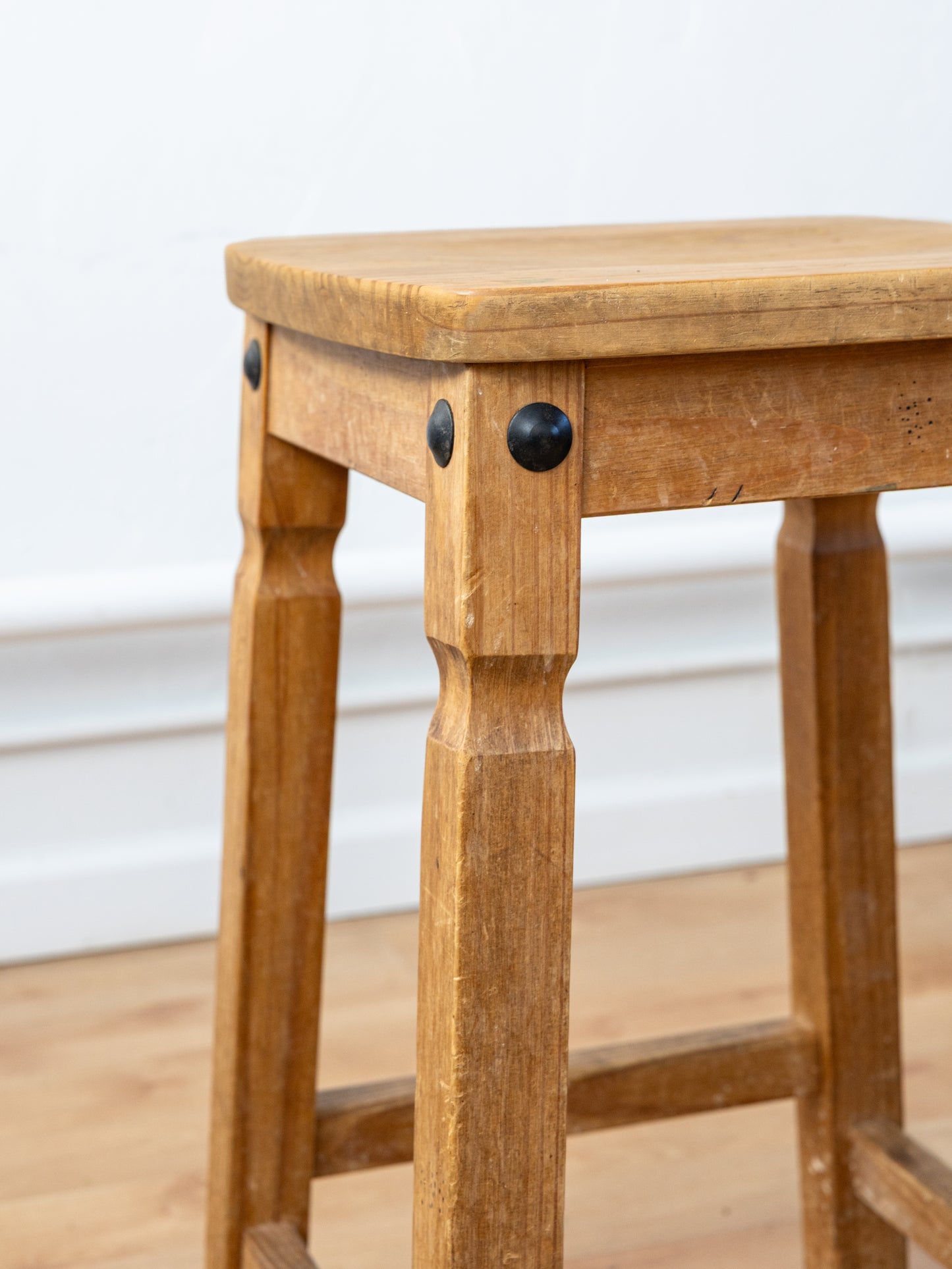 Pine Square Stool