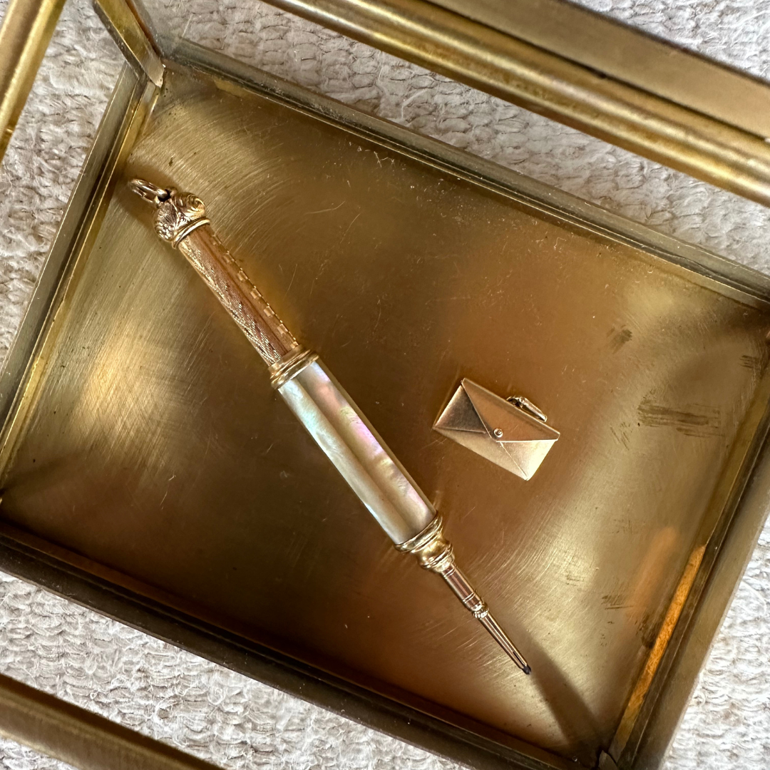 Victorian Mother of Pearl Pencil Charm