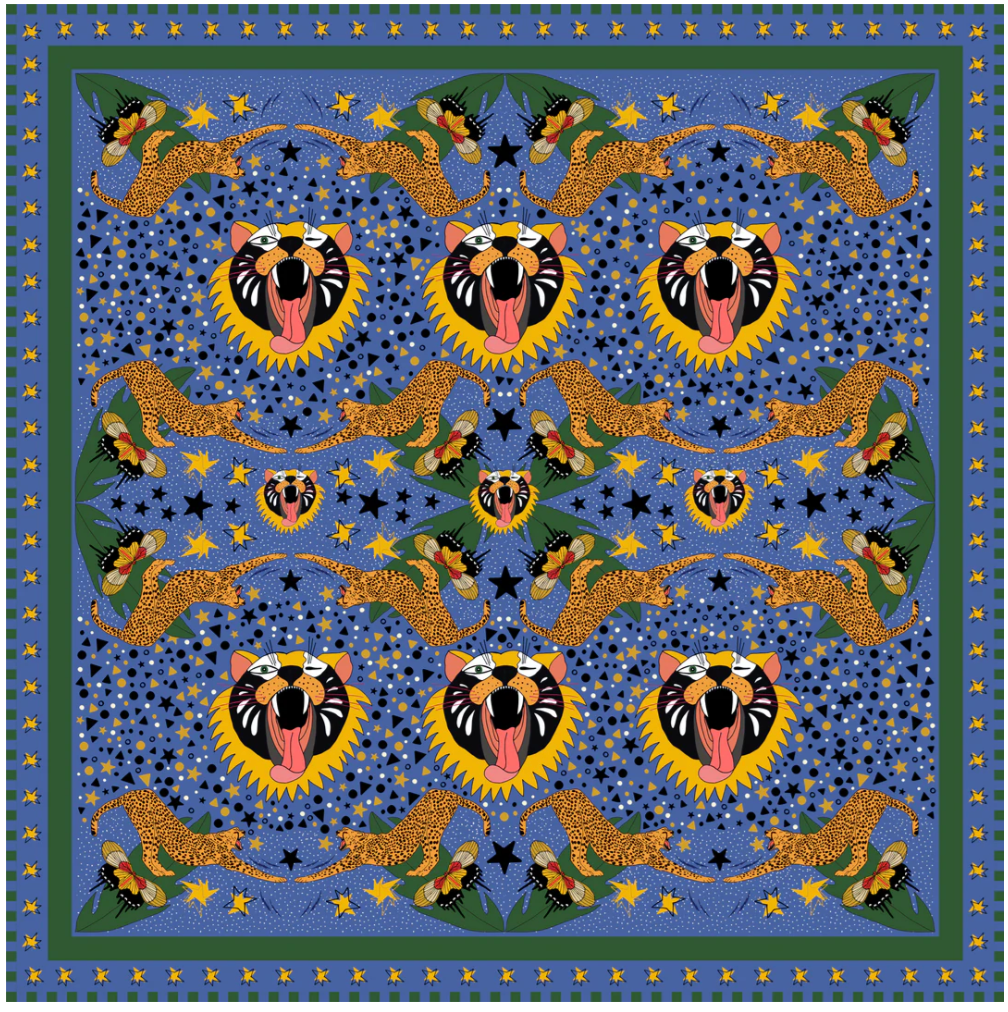 Pride Tiger Blue Bandana