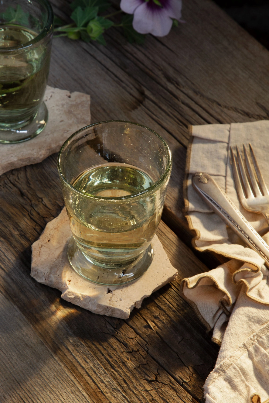 Handblown Footed Glass