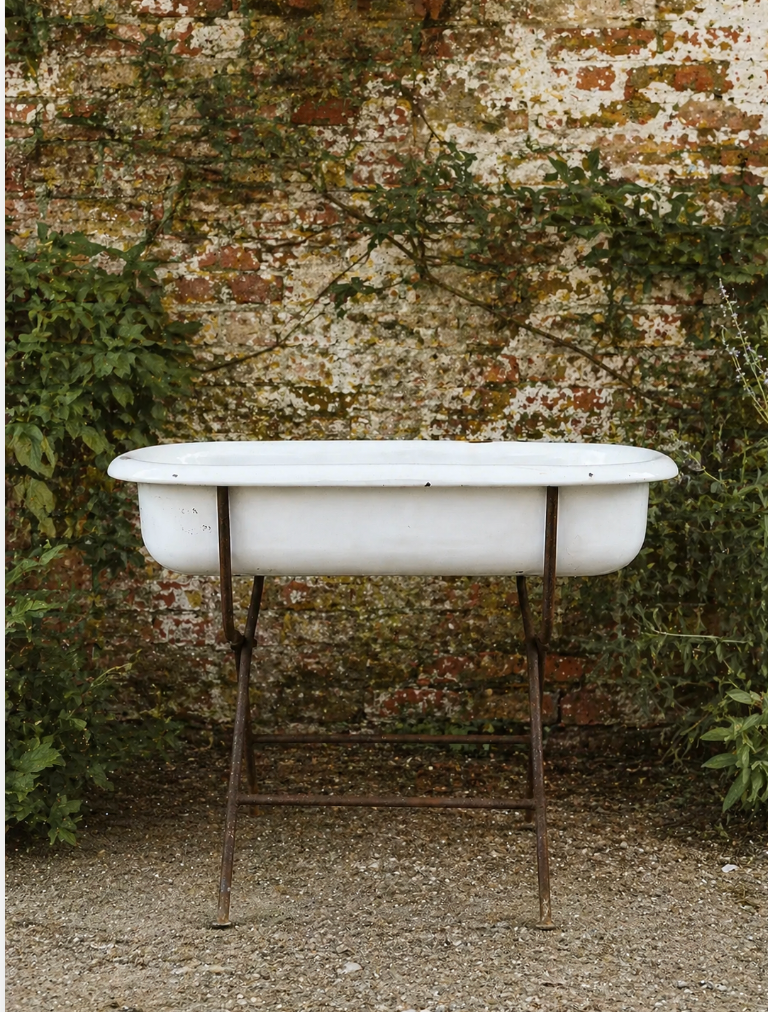 Vintage Hungarian Tub with Stand