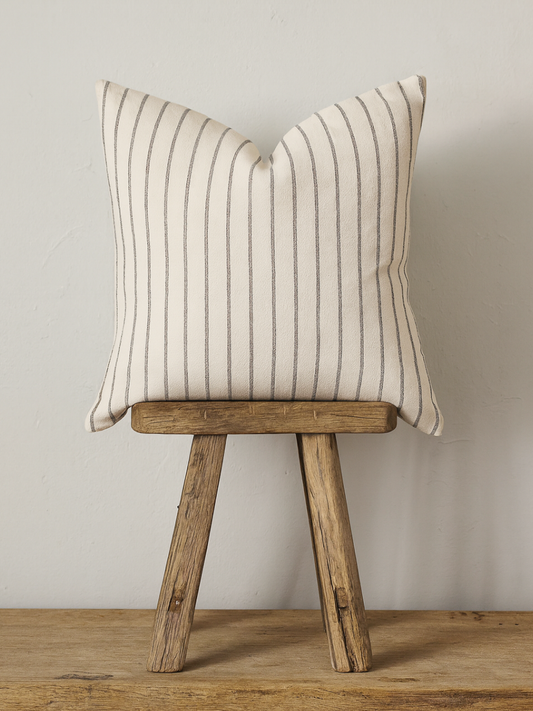 Natural Black Stripe Pillow - Walker