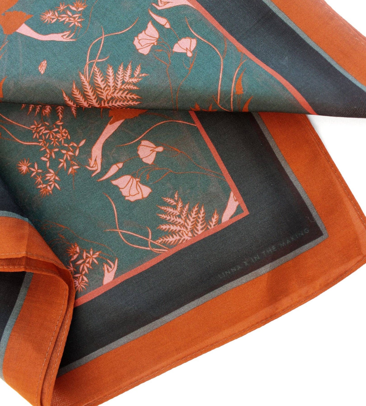 Silk Cotton Scarf Viridian