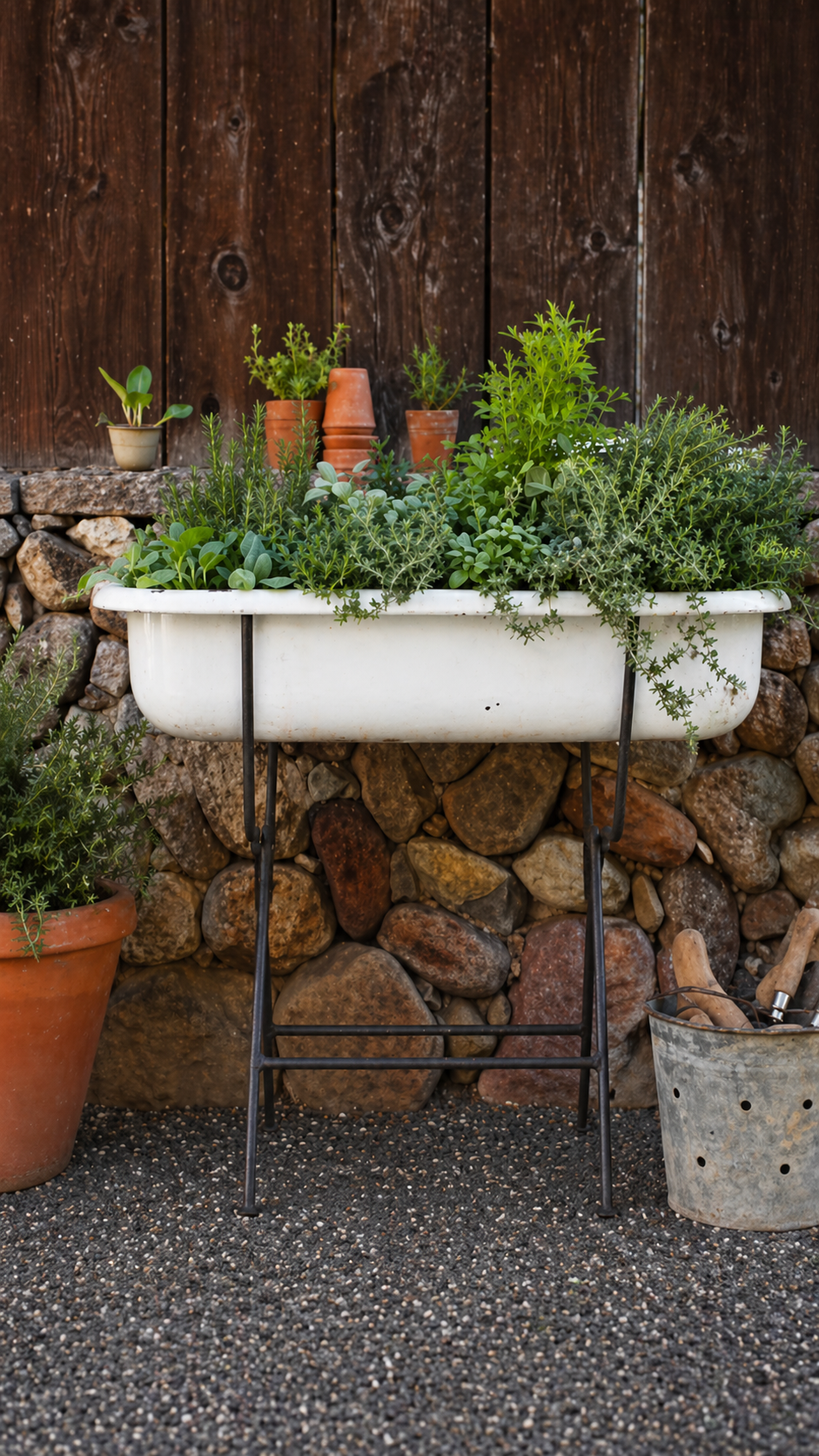 Vintage Hungarian Tub with Stand