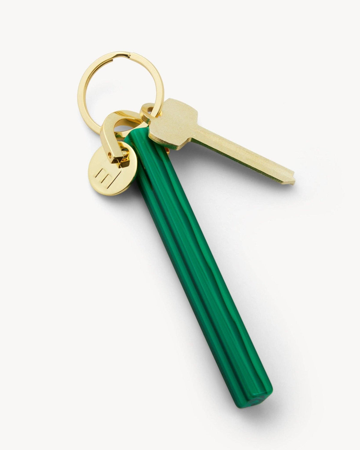 Bar Keychain in Malachite