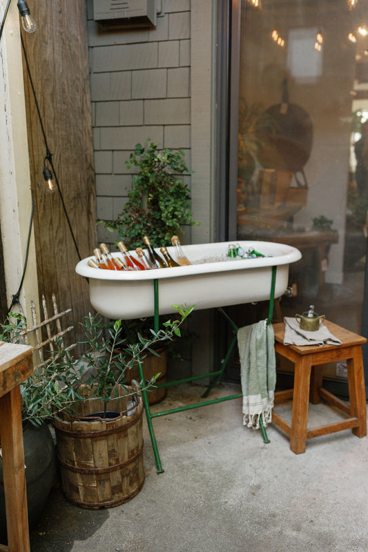 Vintage Hungarian Tub with Stand