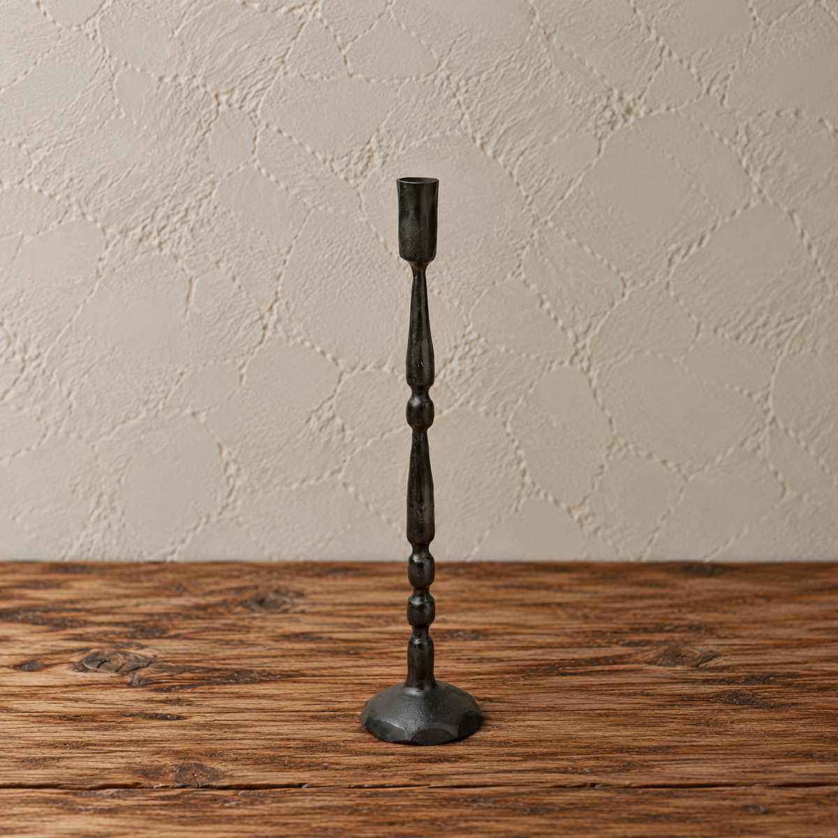 Nova Forged Tall Candlestick
