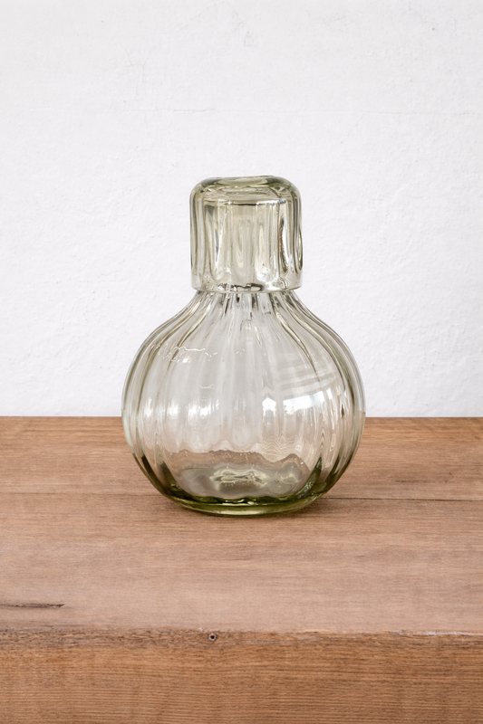 Handblown Fluted Carafe Set