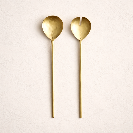 Forge Brass Salad Servers - Set of 2