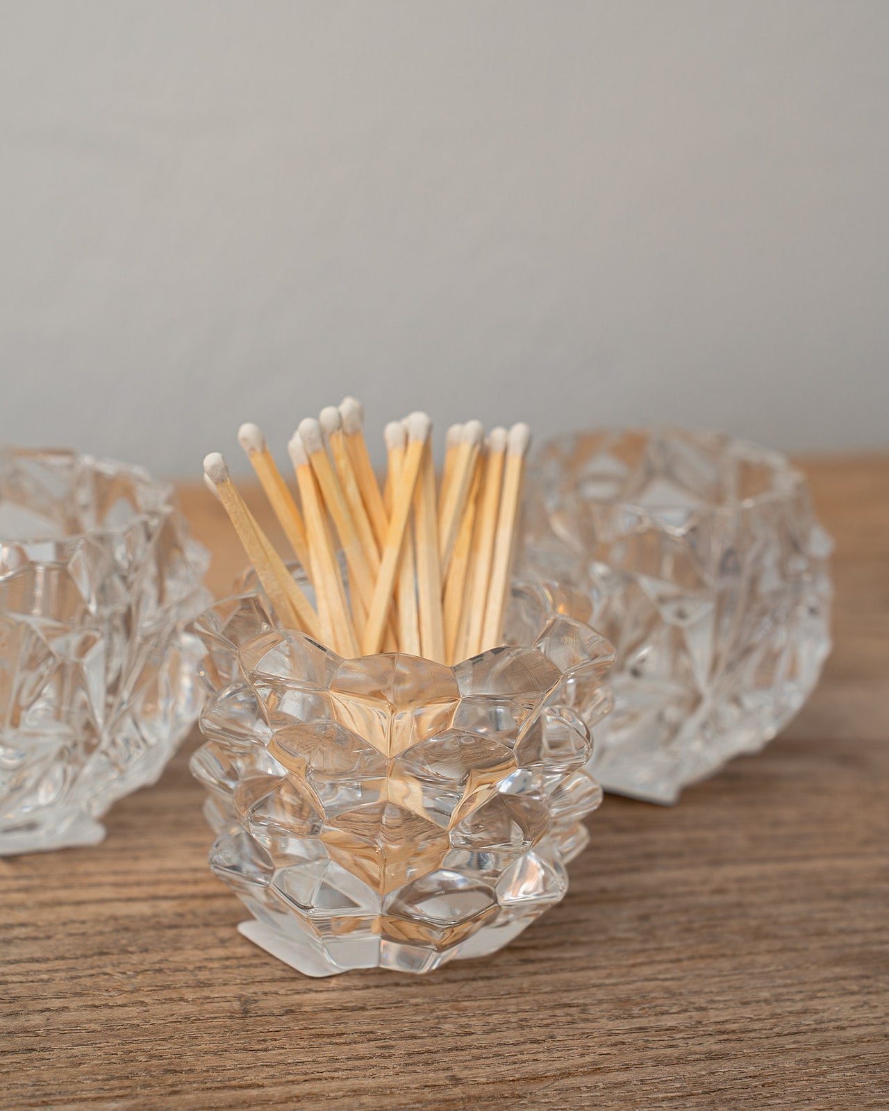 Glass Match Holders