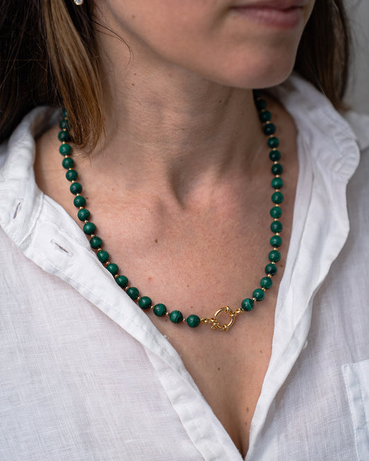 Malachite Beaded Necklace