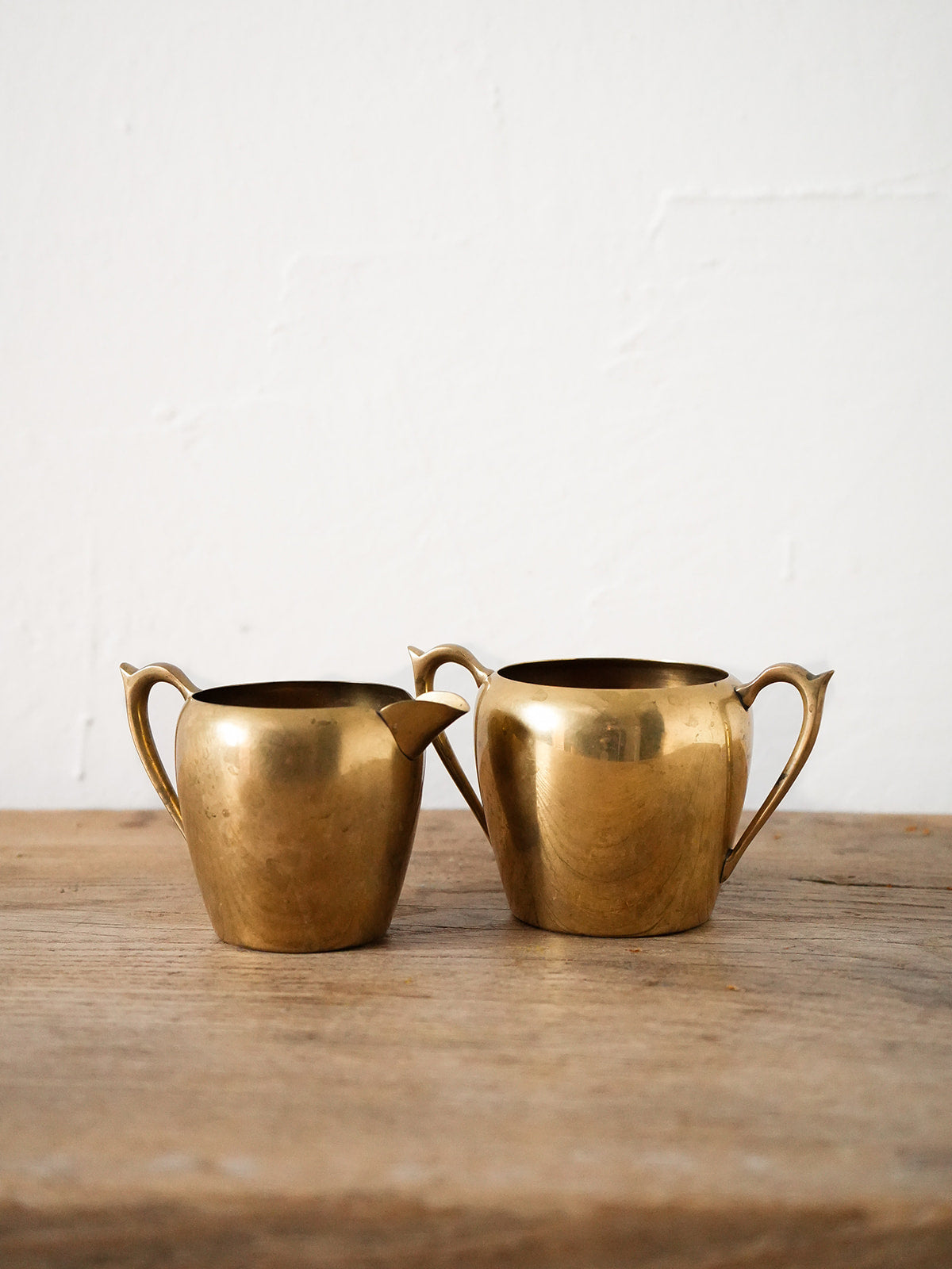 Brass Milk and Sugar Set
