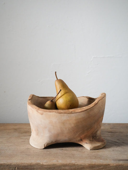 Irregular Footed Olive Wood Bowl