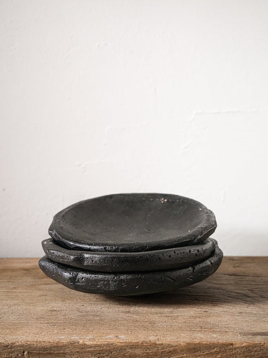 Black Ceramic Saucer