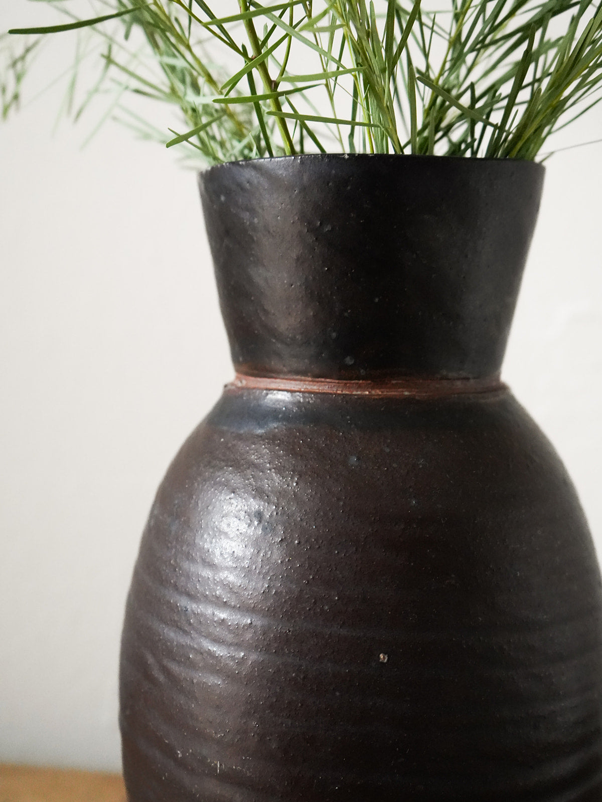 Large Brown Ceramic Vase