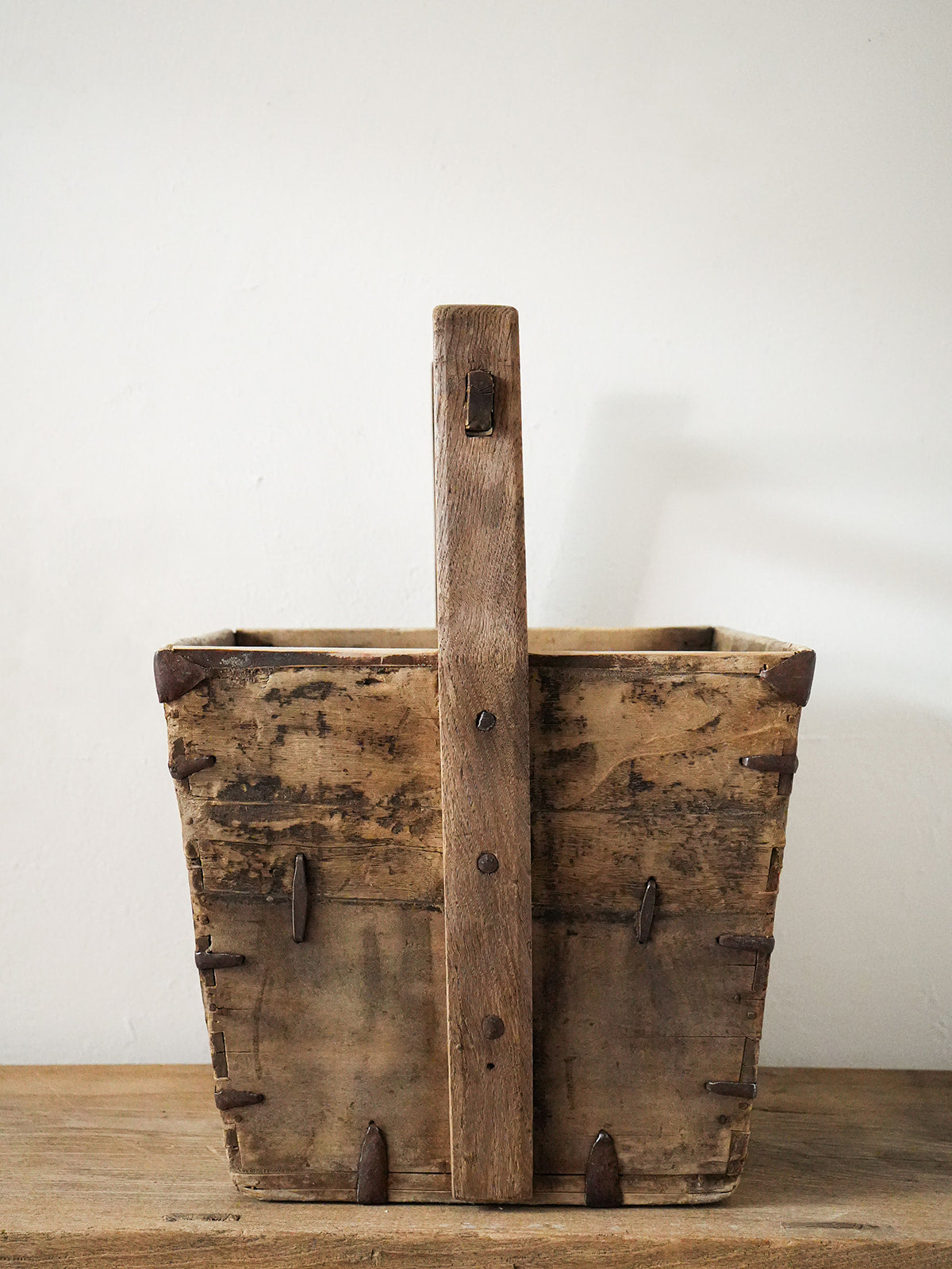 Antique Chinese Grain Wooden Bucket