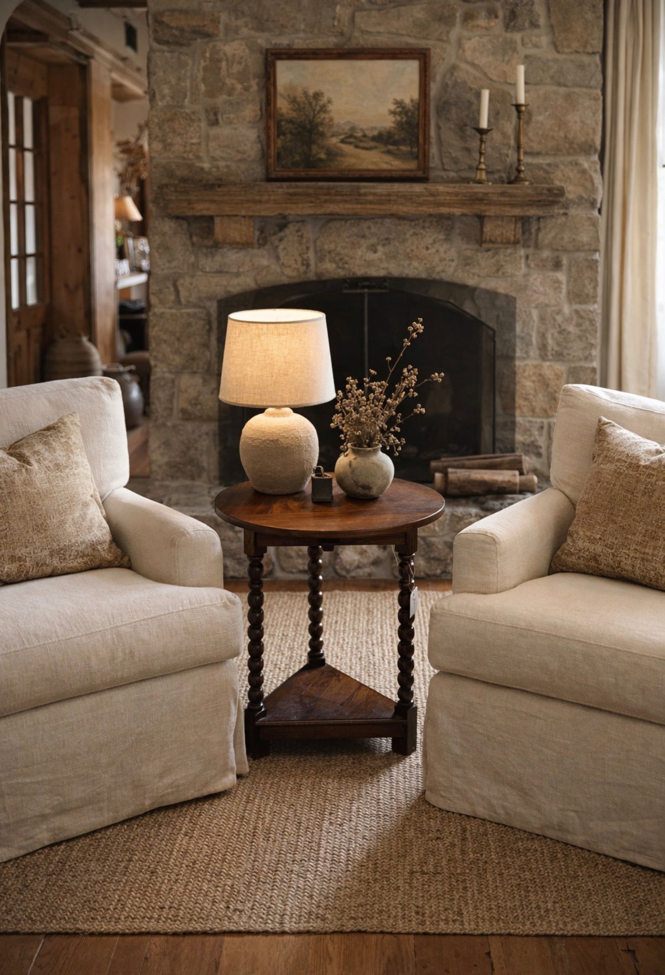 3 Leg Bobbin Side Table