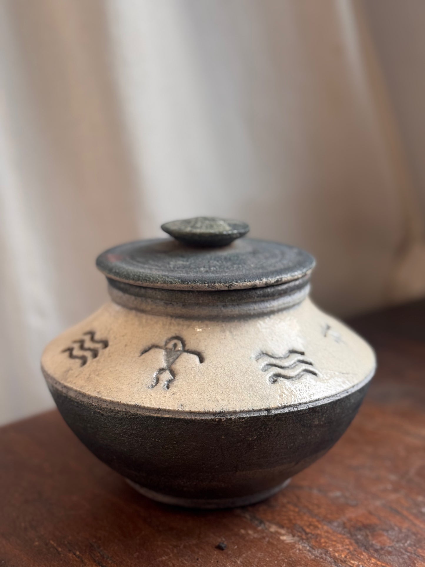 Lidded Ceramic Vessel