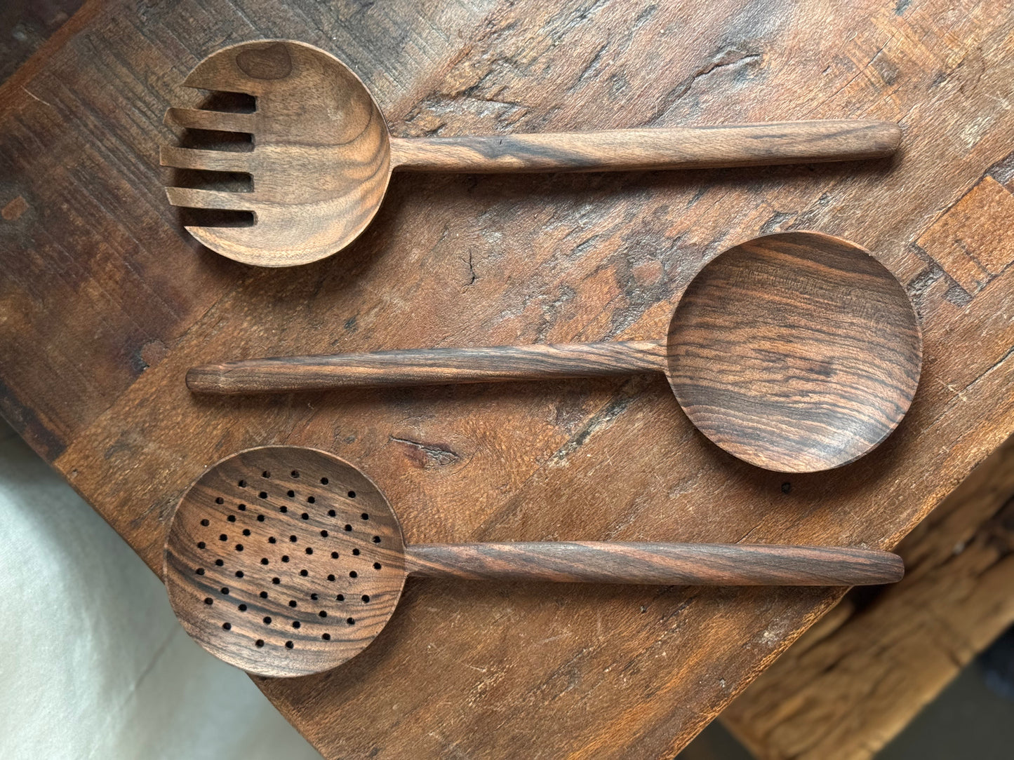 Walnut Long Handle Spoon - Set of 3