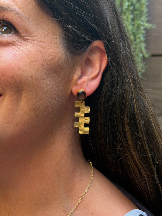 Smoky Quartz Taos earrings