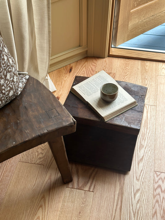 Vintage Wood Bajot Stool