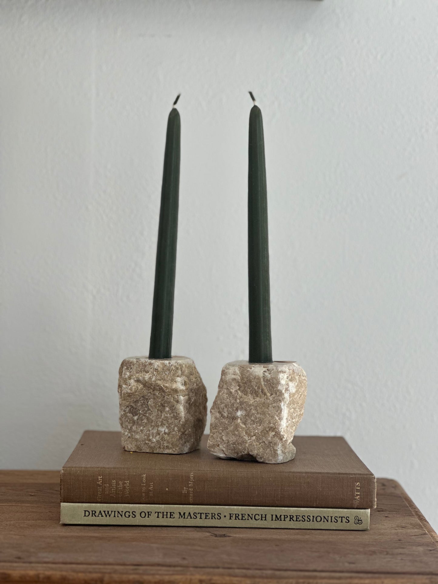 Pair of Onyx Candle Holders