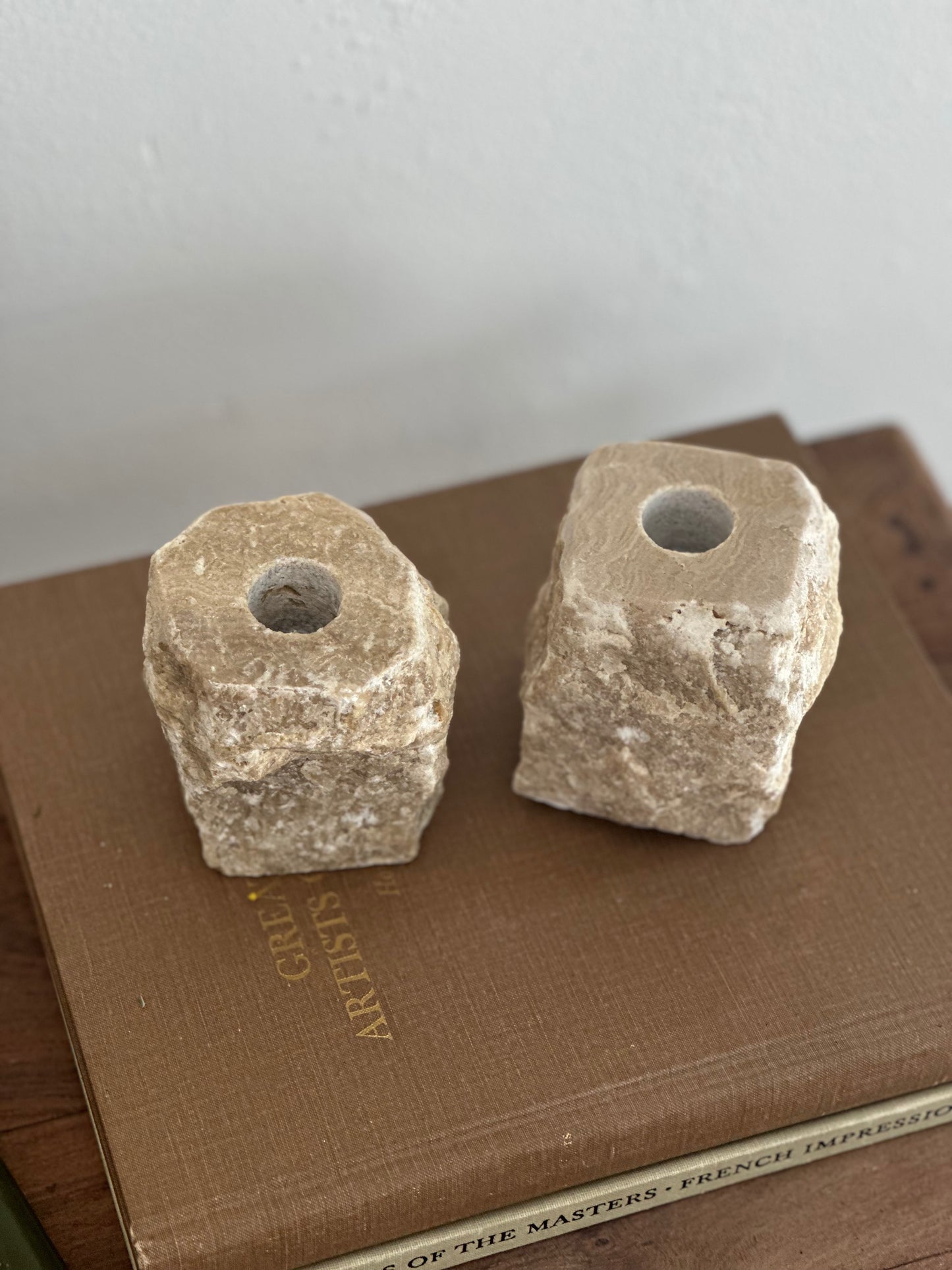 Pair of Onyx Candle Holders