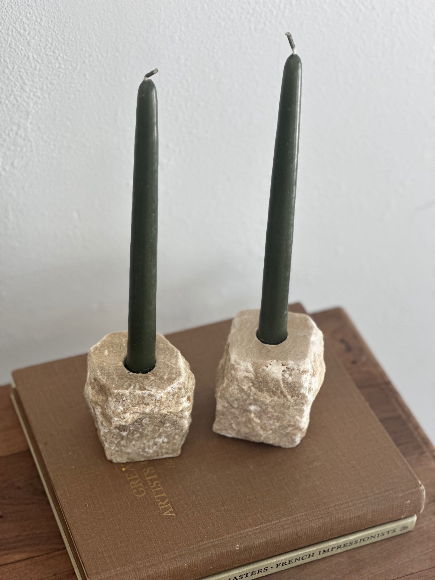 Pair of Onyx Candle Holders