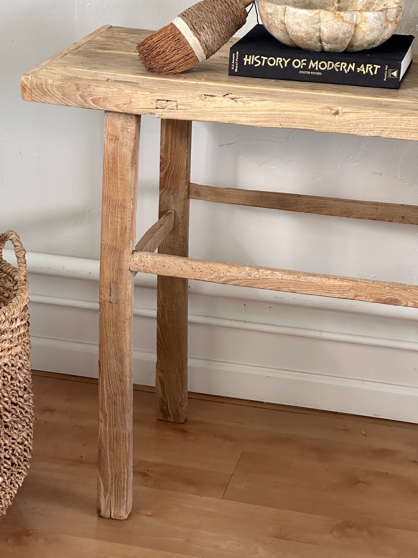 Reclaimed Elm Wood Console Table