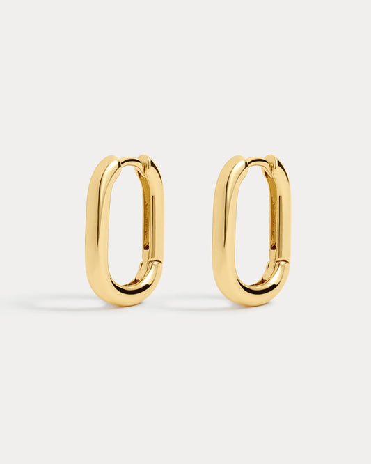 Chain Link Huggie Earrings