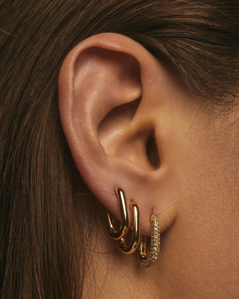 Chain Link Huggie Earrings