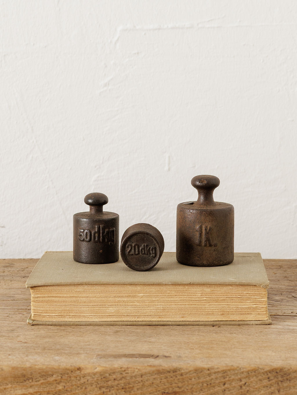 Antique Scale Weights - Set of 3