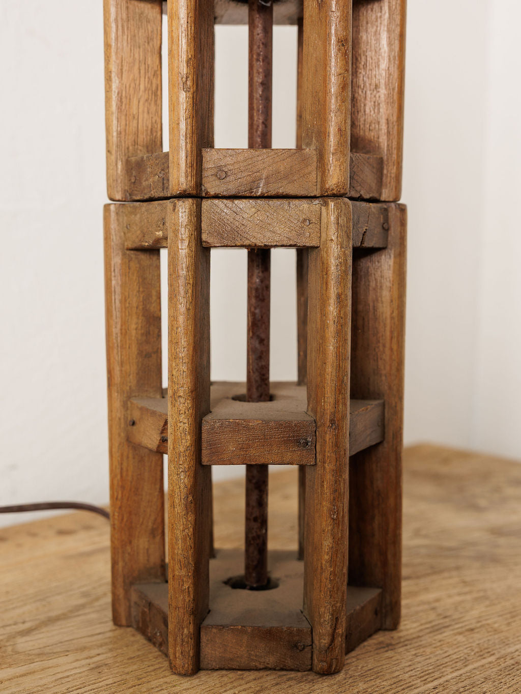 Wooden Sculptural Lamp