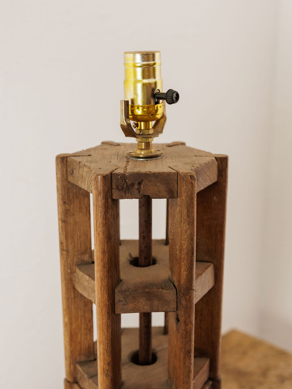 Wooden Sculptural Lamp